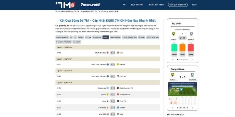 Ligue 1 football results updated quickly for each round